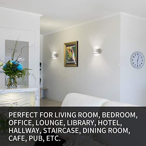 Lightess Indoor Led Wall Lamp 12W Dimmable Up Down Wall Light For Living Room Bedroom Hallway Staircase Cool White