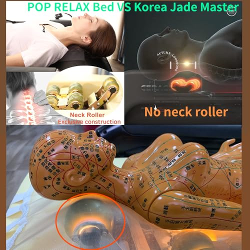 POP RELAX Far Infrared Jade Roller Automatic Thermal Therapy Massage Table Bed for Spinal Care Management Spinal Traction ...