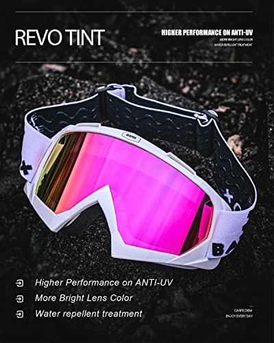 BATFOX Dirt Bike ATV Goggles Motorcycle Gear Riding Motocross Dirtbike 4-Wheeler MX DH Accessories Goggles Glasses for Men...