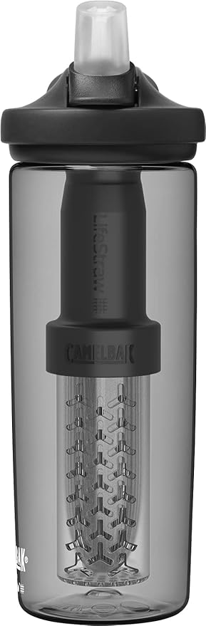 CamelBak eddy+ Water Filter Water Bottle by LifeStraw Integrated 2-Stage Filter Straw - For Hiking, Backpacking, Travel, and Emergency Preparedness