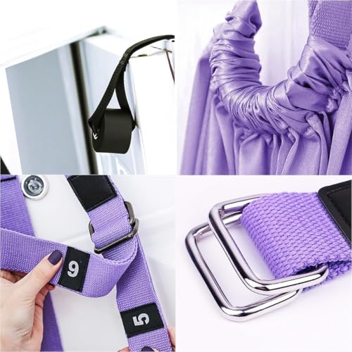 Elfzone Yoga Door Swing - Yoga Strap, Backbend Training Stretching Rope with Door Anchor, Flexibility Trainer Stretching E...