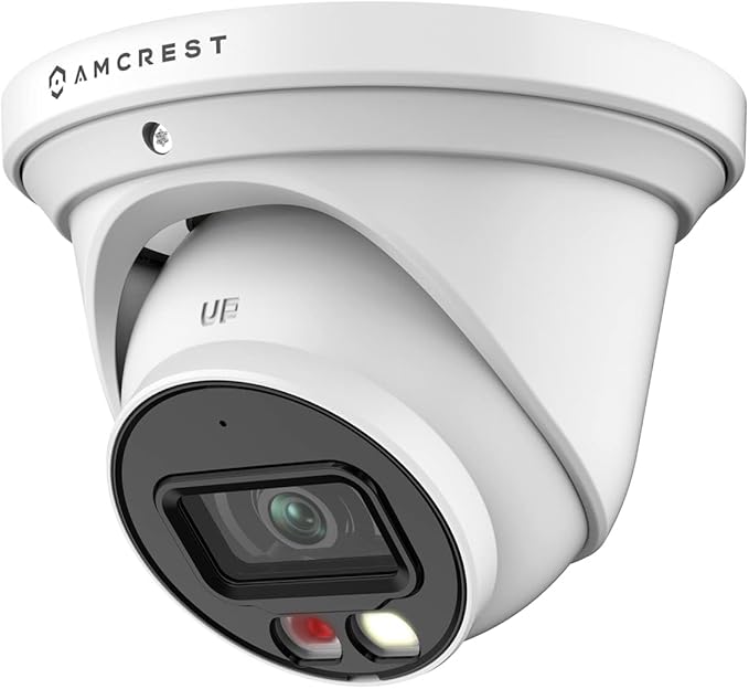 Amcrest 5MP AI Turret IP PoE Camera w/ 49ft Nightvision, Security IP Camera Outdoor, Built-in Microphone, Human & Vehicle ...