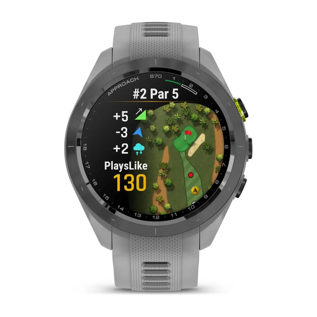 Garmin Approach S70 42Mm Gps Golf Fitness Tracker Premium Smartwatch For Men, Lightweight 1.2 Touchscreen Amoled Display And 420
