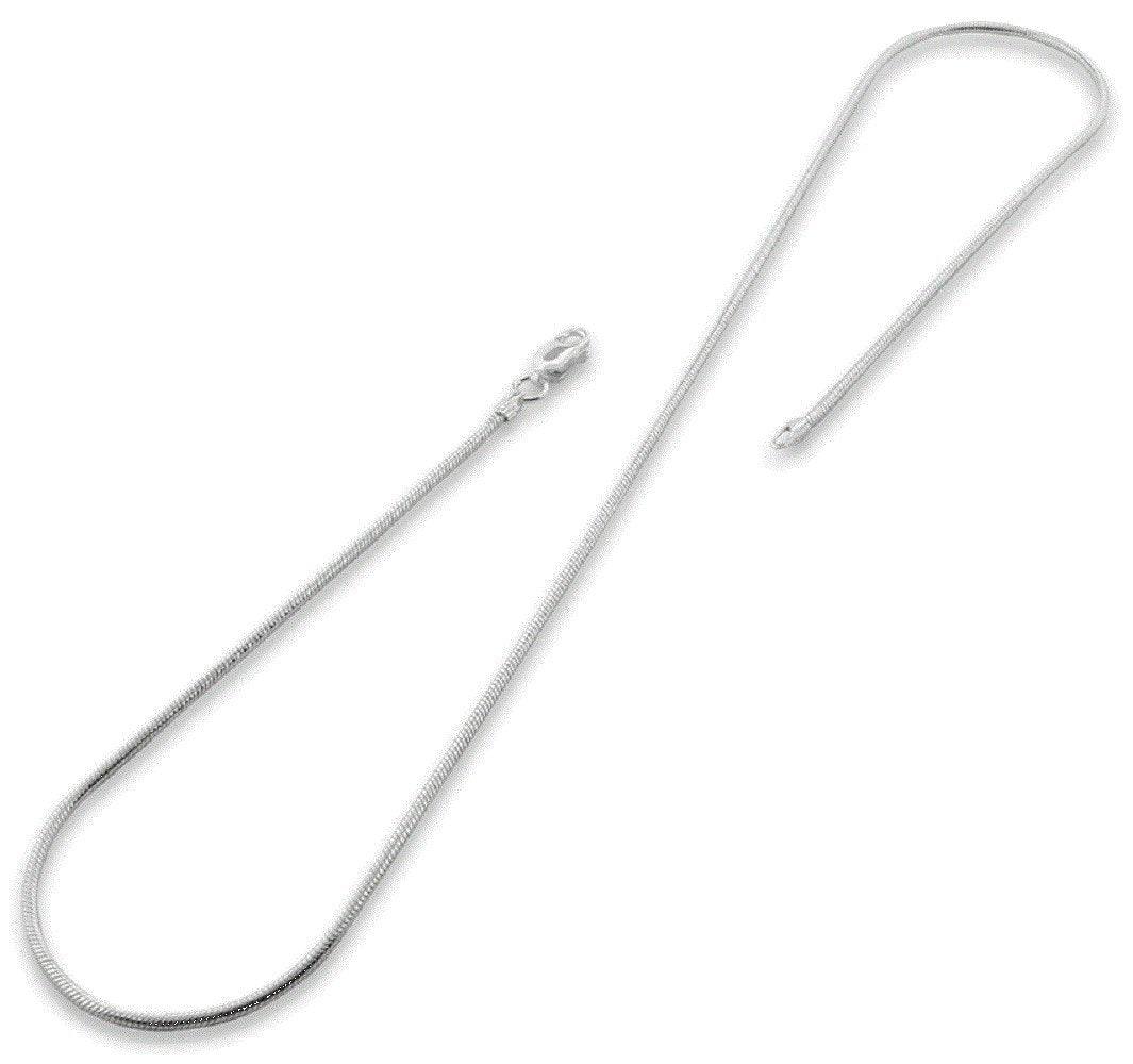 PORI JEWELERS 925 Sterling Silver Italian Magic Snake Chain Necklace - 16-30 (20, 1.2MM, Silver)