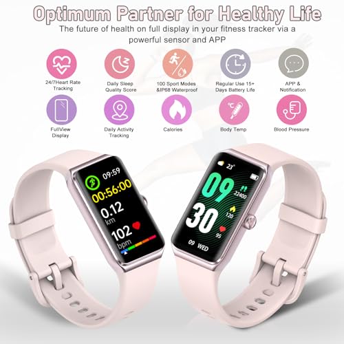 Fitness Tracker with Step Counter/Calories/Stopwatch, Activity Tracker, Health Tracker with Heart Rate Monitor, Sleep Trac...
