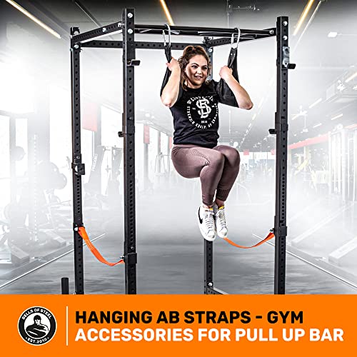 Bells of Steel Hanging Ab Straps for Pull Up Bar, Power Rack - Arm Strap for Commercial and Home Gym, Padded Ab Hanging St...