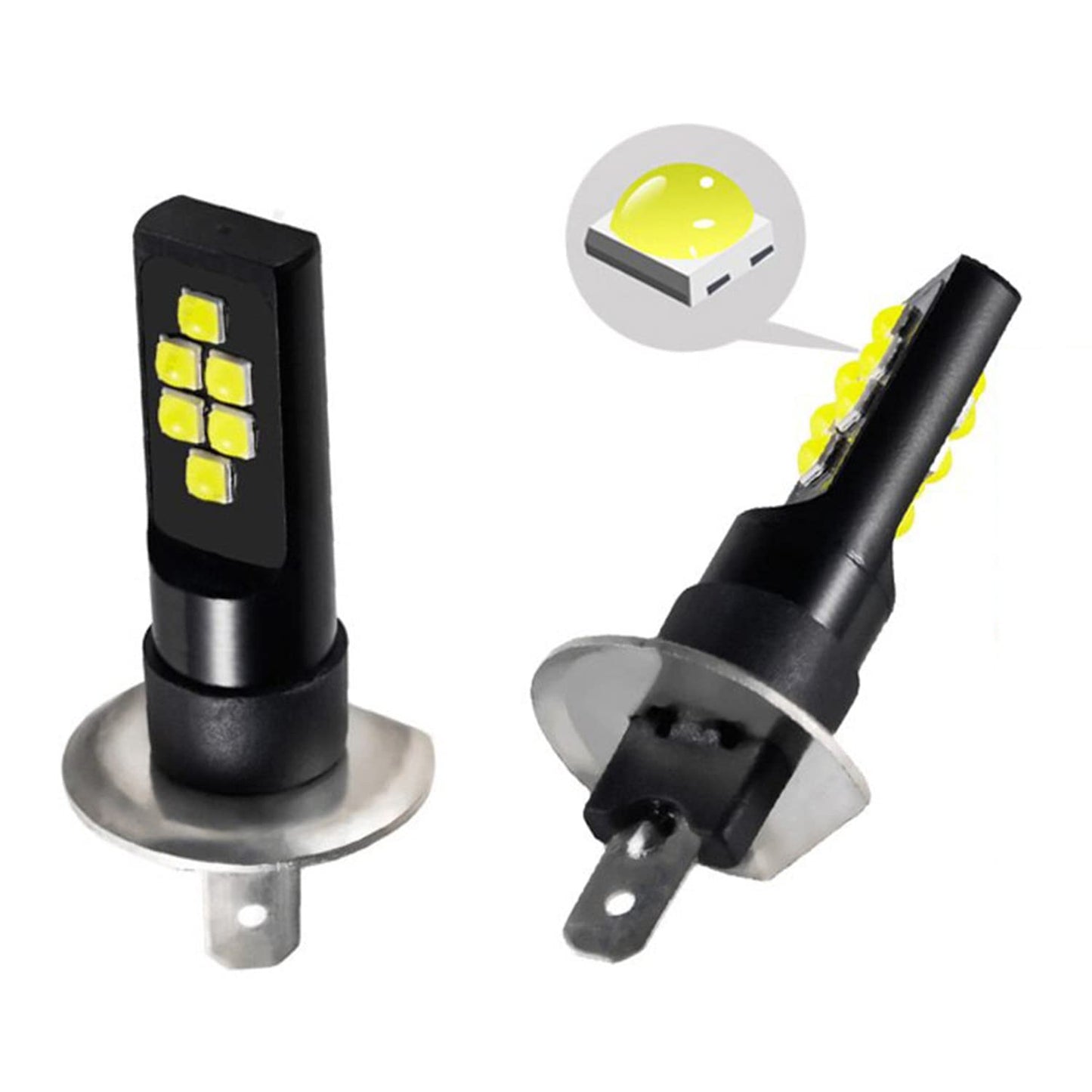 SOCAL-LED LIGHTING H1 LED Fog Light Bulb, Ice Blue, 3030 SMD, Advanced DRL Lamp