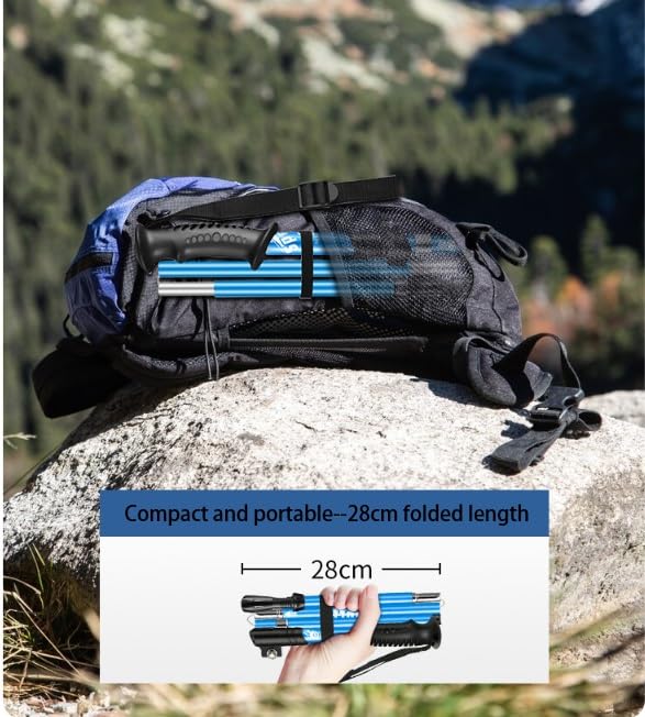 MUXWELL Collapsible Trekking Poles, Aluminum, 38-44 Inches(Compact), 44-52 Inches(Full) Adjustable Height with Quick-Lock,...