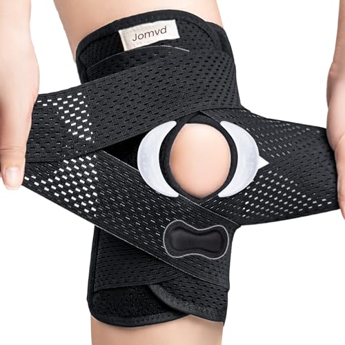 JOMVD Knee Brace for Meniscus Tear, Knee Pain, ACL, MCL, Adjustable Breathable Knee Support with Side Stabilizers for Knee...