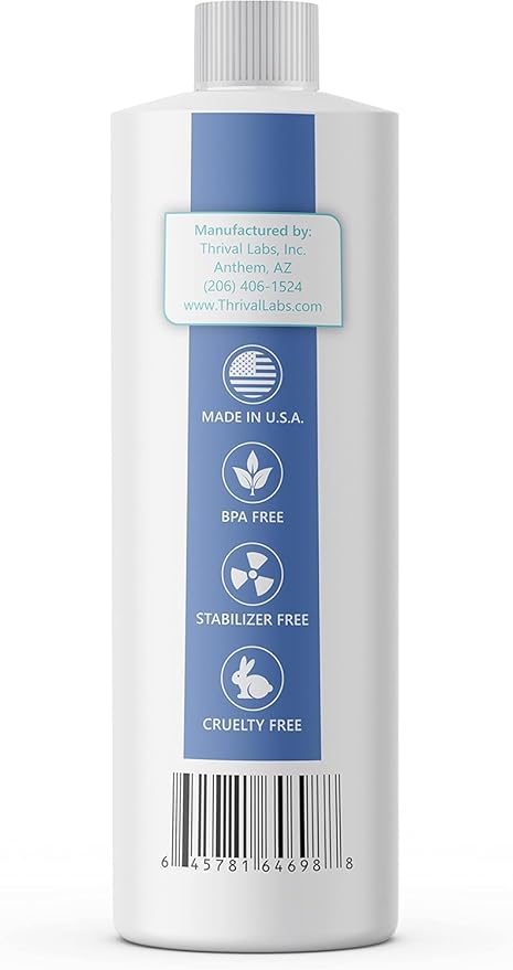 ProH2O2 3% Food Grade Hydrogen Peroxide – Natural Cleaner & Disinfectant – Suitable for Household Use – Ideal for Cleaning, Sanitizing & Gargle – 32 fl oz Refill (Pack of 4)