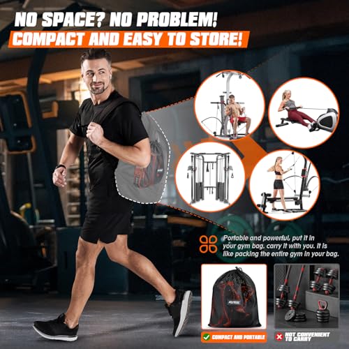 KUTIZE Resistance Bands, Exercise Bands with Handles, Door Anchor, Heavy-Duty Tricep Workout Equipment for Pushdowns, Bice...