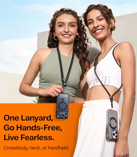 TORRAS Phone Lanyard Crossbody with 2 Phone Tabs, Adjustable Anti Theft Phone Strap for All Phones, Premium Metal Buckles,...
