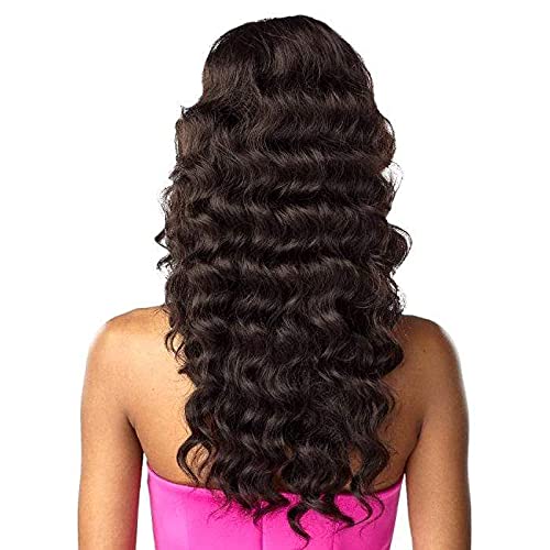 Sensationnel Instant Weave Half Wig - 8 Synthetic Blendwig Adjustable Drawstring for Seamless Hair Blending (T1B/4)