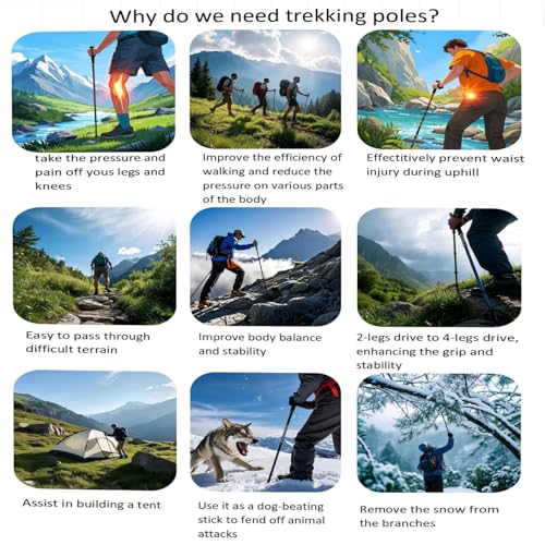 EpochCreate Trekking Pole as Selfie Stick-Hiking Sticks for All Terrain for Women&Men with Detachable Phone & GoPro Mount,...