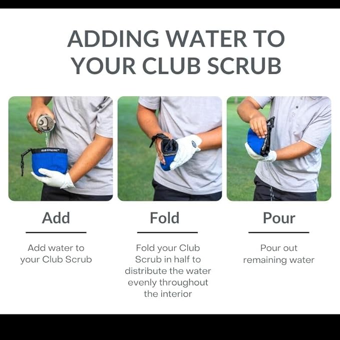 Golf Club and Golf Ball Cleaning Bag, Waterproof Clean Face Technology Liner, Detachable Clip, Machine Washable, Cleans Club Grooves, Dry Exterior (Neoprene or Microfiber Option Available)