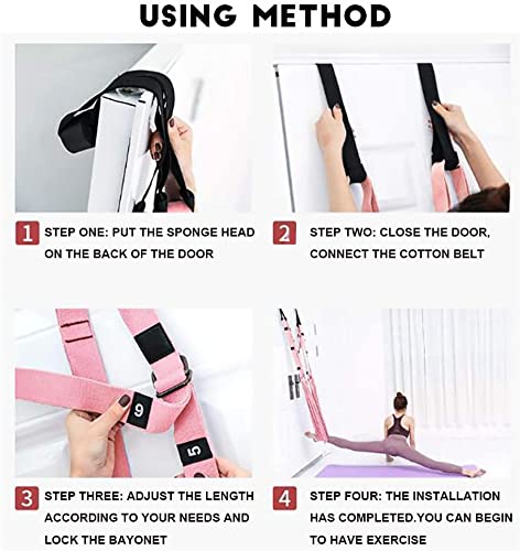 Yoga Fitness Stretching Strap, Adjustable Leg Stretcher Back Bend Assist Trainer, Improve Leg Waist Back Flexibility Home ...
