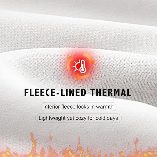 DHSO Long Sleeve Thermal Shirt For Women Fleece Lined Undershirt - Soft Warm Base Layer Tops Cold Weather