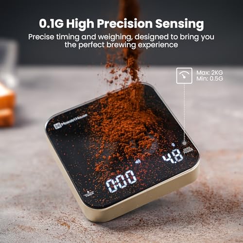 Maestri House Mini Coffee Scale with Timer, USB-C Rechargeable Espresso Scale, 2kg/0.1g Accurate Scale for Espresso and Po...