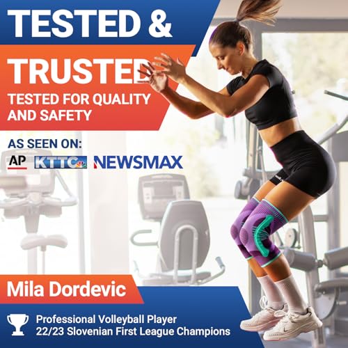 DR. BRACE ELITE Knee Brace with Size Stabilizer (2 Pack) Knee Brace for Women & Men, Workout, Sports, Daily Knee Compressi...