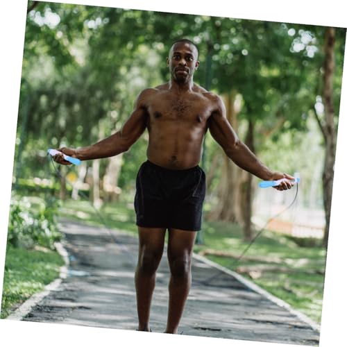 Alipis Electronic Counting Jump Rope Fitness Training Steel Wire Exercise Skipping Rope Digital Counter Outdoor Workout Ho...