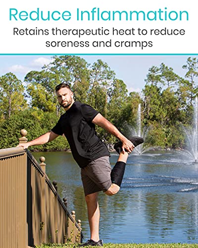 Vive Calf Brace - Adjustable Shin Splint Support - Lower Leg Compression Wrap Increases Circulation, Reduces Muscle Swelli...