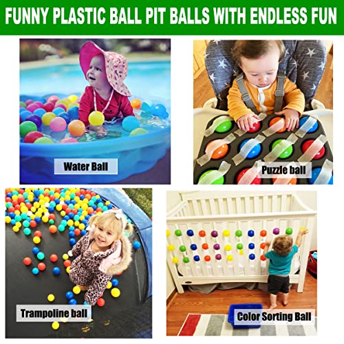 LANGXUN 50 100 200 Soft Plastic Ball Pit Balls for Kids, Gift for Baby Toddler Birthday Christmas, Ball Pit Play Tent, Bab...
