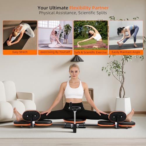 FAHKNS Leg Stretcher,Stretcher Split Machine for Flexibility, 220lb Heavy Duty Steel Frame Stretching Equipment,Leg Stretc...