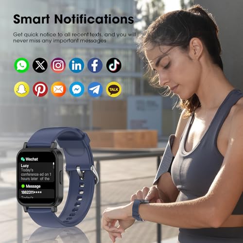 POIUZET Fitness Tracker, Fitness Watch with Blood Oxygen, Heart Rate Monitor, Steps Calories Counter, Sleep Monitor, Pedom...