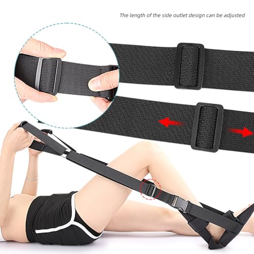 Leg Stretcher Strap – Yoga Flexibility Band, Foot Recovery Strap | Adjustable Padded Strap for Heel Spurs, Foot Drop, Stre...