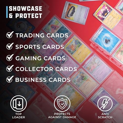 CardGuard 9-Pocket Card Sleeves Binder Sheets, 70 Count – Clear PVC-Free, Acid-Free Protector Sheets for Pokémon, YuGiOh, ...