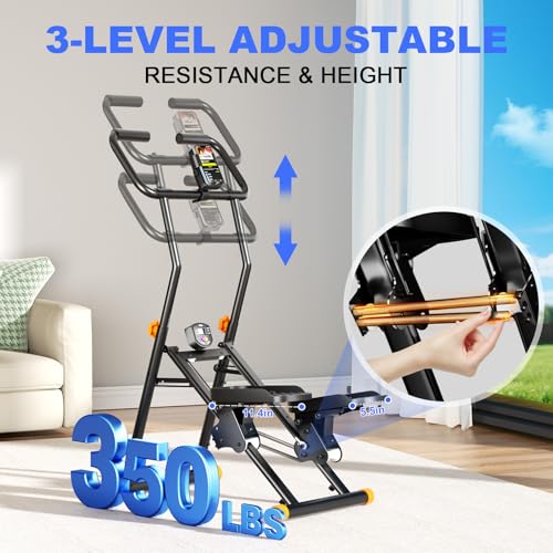 FitNexus Stair Stepper for Home Gym, 350lbs Vertical Climber Machine with LCD Display, Non-Slip Pedals & 350lb Capacity Co...