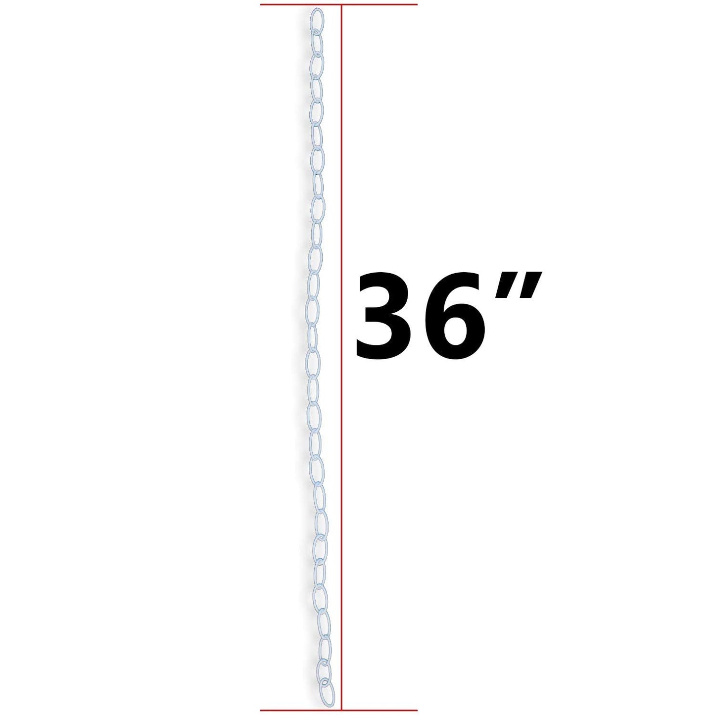 Blue Donuts Chain Extension, Strong Hold, 36 Inches Long, Powder Coated White, Model BD1701163