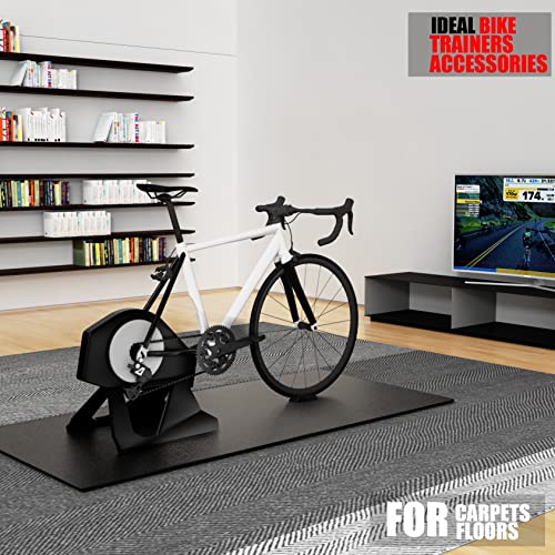 Cycleclub Bike Mat Compatible with Peloton Bike,Elliptical,Treadmill Mat, 6mm Thick, Under Exercise Bike Trainer Pad for I...