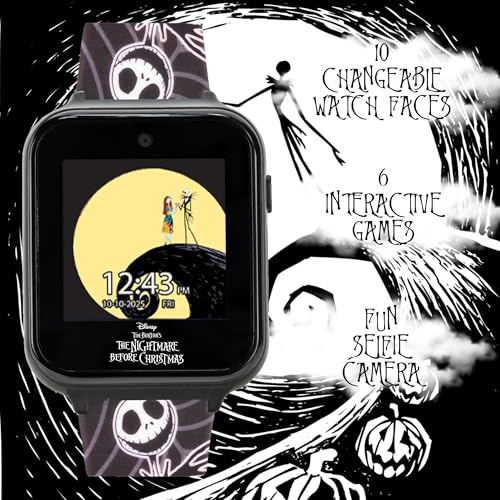 Nightmare Before Christmas Interactive Smartwatch for Kids - Camera, Games & Fitness Features