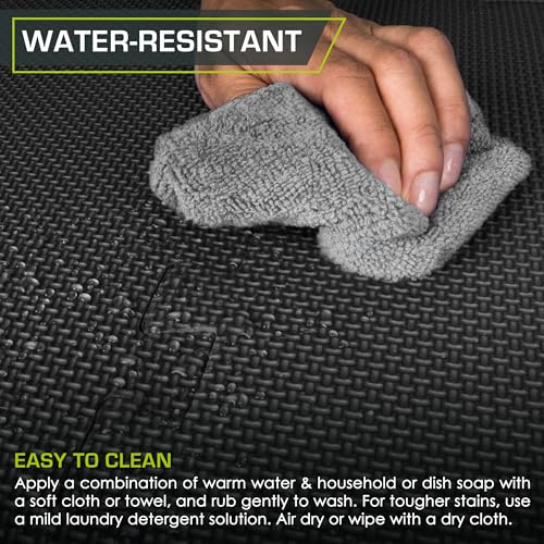 ProsourceFit Weaved Pattern Extra Thick Exercise Puzzle Mat 1-inch, EVA Foam Interlocking Tiles for Protective, Cushioned ...