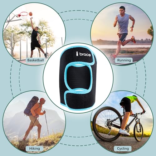 i BRACE Compression Adjustable Knee Brace, Dual Patella Tendon Support Strap for Pain Relief, Arthritis, Tendonitis, ACL, ...