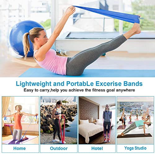 Resistance Bands Set, 3 Pack Professional Latex Elastic Bands for Home or Gym Upper & Lower Body Exercise, Physical Therap...