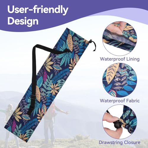 FAMJOALE Outdoor Trekking Pole Carrying Bag, Waterproof Hiking Poles Carry Storage Bag with Ajustable Shoulder Strap, Port...