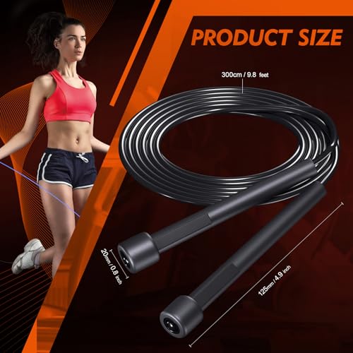HELLOBOZS 14 Pack Adjustable PVC Jump Rope for Cardio Fitness - Versatile Jump Rope for Women Men Kids Christmas Gift -Tan...