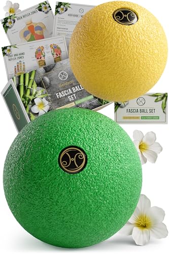 HELDSON® EPP Fascia Massage Balls Set [6cm & 8cm] – Trigger Point Massage Ball for Back, Feet & Neck – Deep Tissue Muscle ...