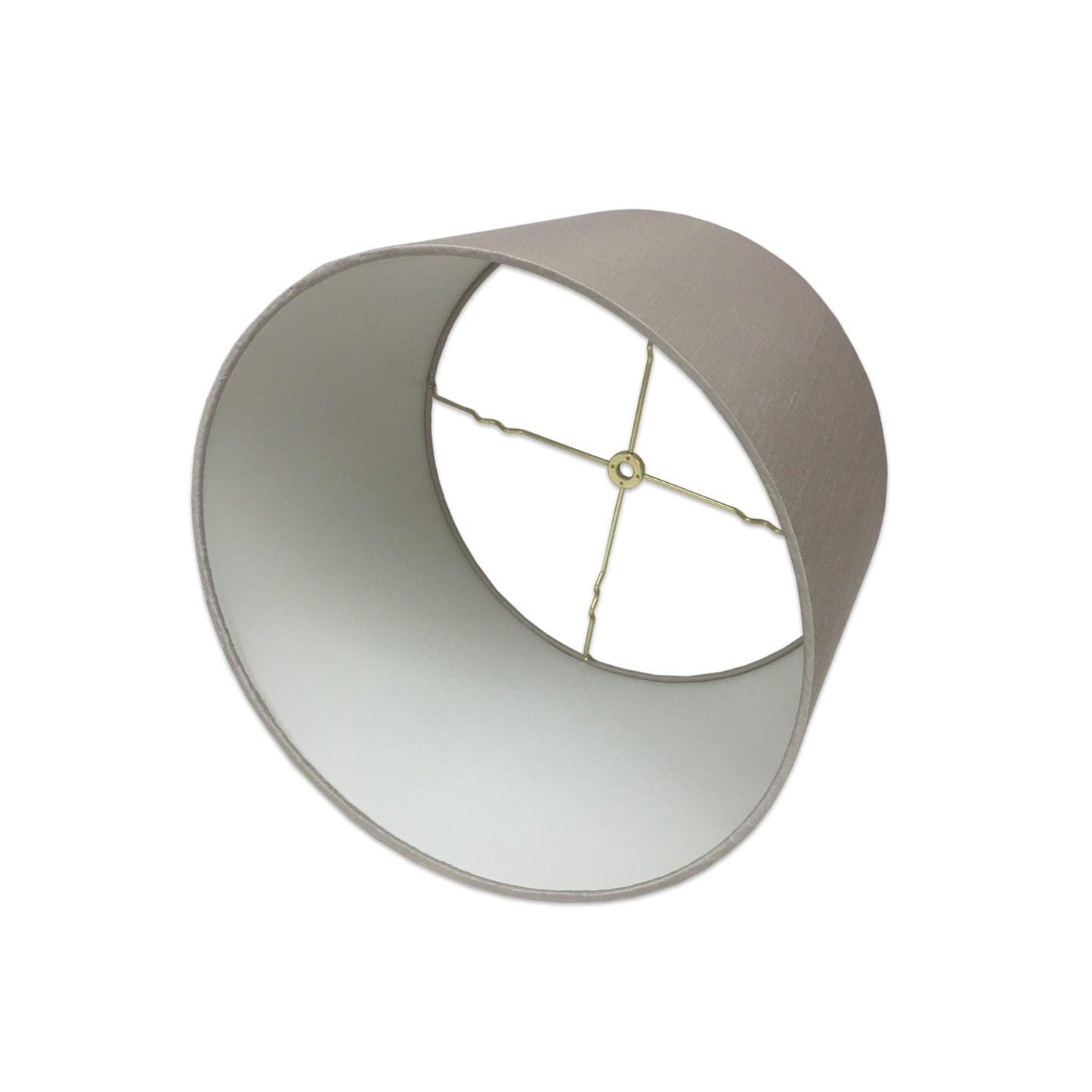 Royal Designs, Inc. Shallow Drum Lamp Shade, HB-610-12GR-2, 11x12x8.5 inches, Gray, 2 Pack