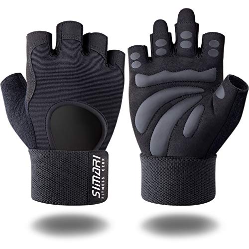 SIMARI Breathable Workout Gloves for Men and Women, Padded Weight Lifting Gloves with Great Grip, Full Palm Protection for...