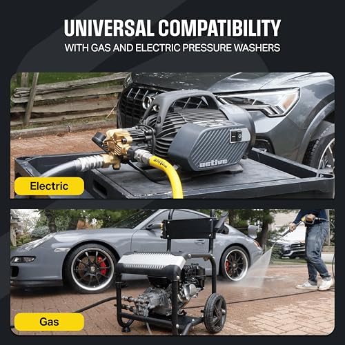 Active Swivel Pressure Washer Gun with an inbuilt 3/8” Inlet Male Swivel Plug for Pressure Washer Hose and 1/4” Female Qui...