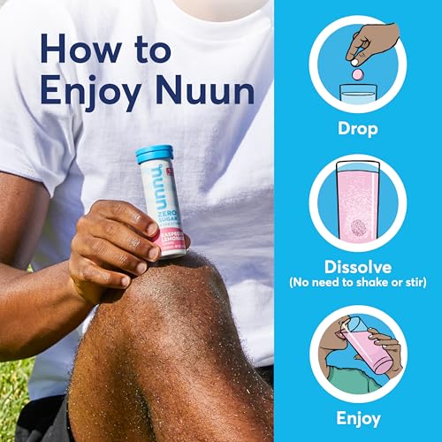 Nuun Zero Sugar Hydration Electrolyte Tablets - Sodium, Potassium, Chloride, Calcium, Magnesium, Light & Delicious Fruit F...
