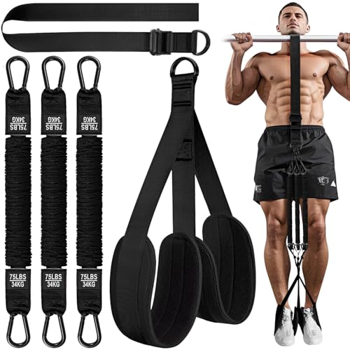 HPYGN Two Foots Pull Up Assistance Bands, Heavy Duty Resistance Band for Pull Up Bar, Adjustable Weight/Size with Fabric F...