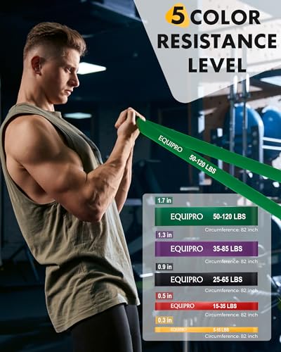Equipro Resistance Bands, Exercise Bands, Resistance Bands for Working Out with Handles and Door Anchor, Workout Bands for...