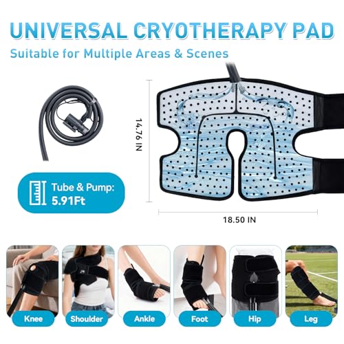 Golifen Cold Therapy Machine with Programmable Timer, Portable Ice Machine for Knee After Surgery, Cryotherapy Pain Relief...