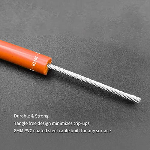 Hererope Weighted Jump Rope, Heavy Jump Rope with Durable 8MM Cable, Ergonomic Grip, Ball Bearing, Adjustable Jump Rope We...