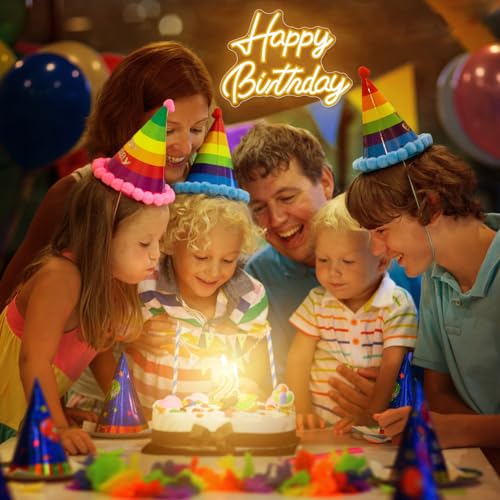 Happy Birthday Neon Sign, Happy Birthday Sign, Happy Birthday Light Up Sign, Happy Birthday Led Sign for Backdrop Birthday...