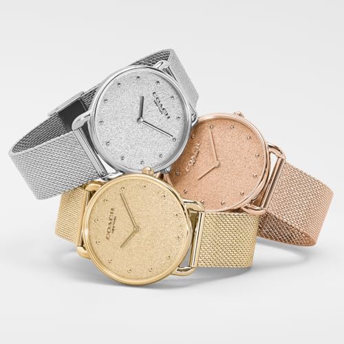 COACH Elliot Women's - 2H Quartz Watch - Shimmer Mesh Bracelet and Dial - Modern for Everyday Wear - Gift for Her - 36mm